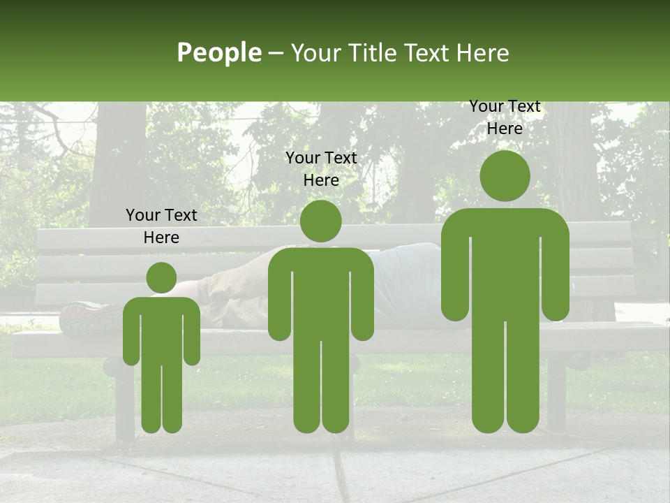 Bench Nap Relaxation PowerPoint Template