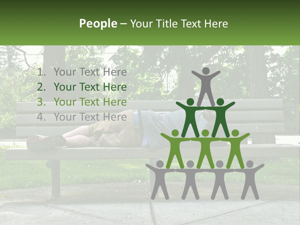 Bench Nap Relaxation PowerPoint Template
