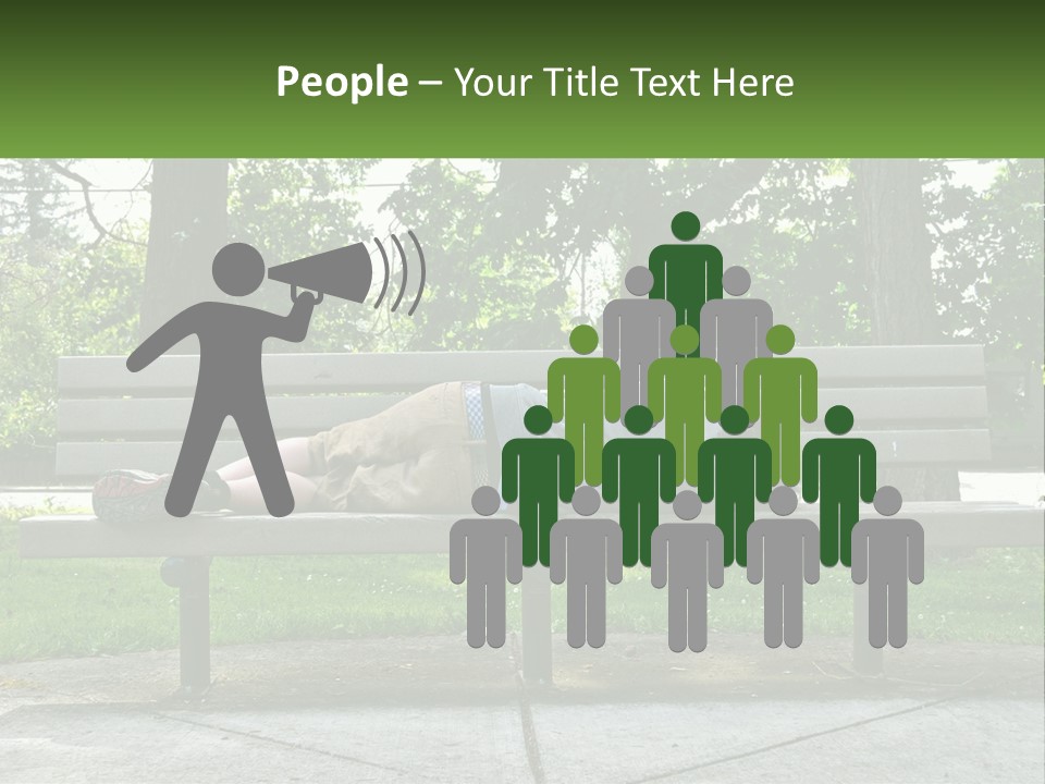 Bench Nap Relaxation PowerPoint Template