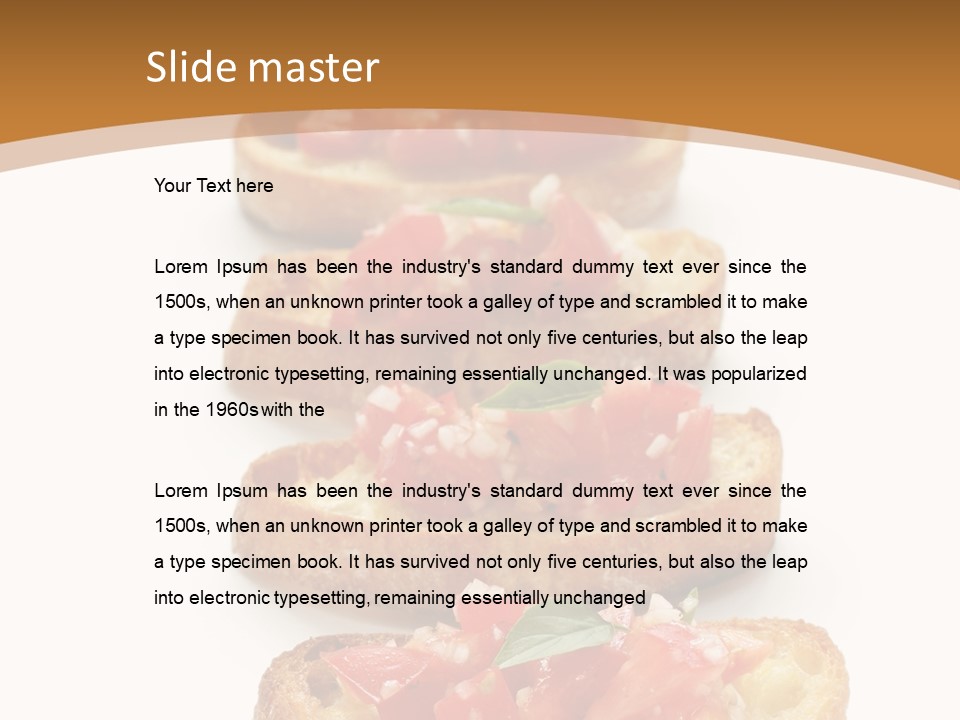 Appetizer Food Oil PowerPoint Template