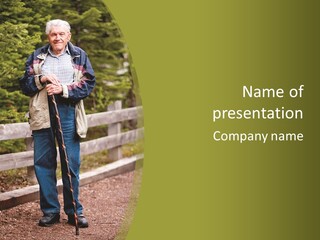 Active Pensioner Citizen PowerPoint Template