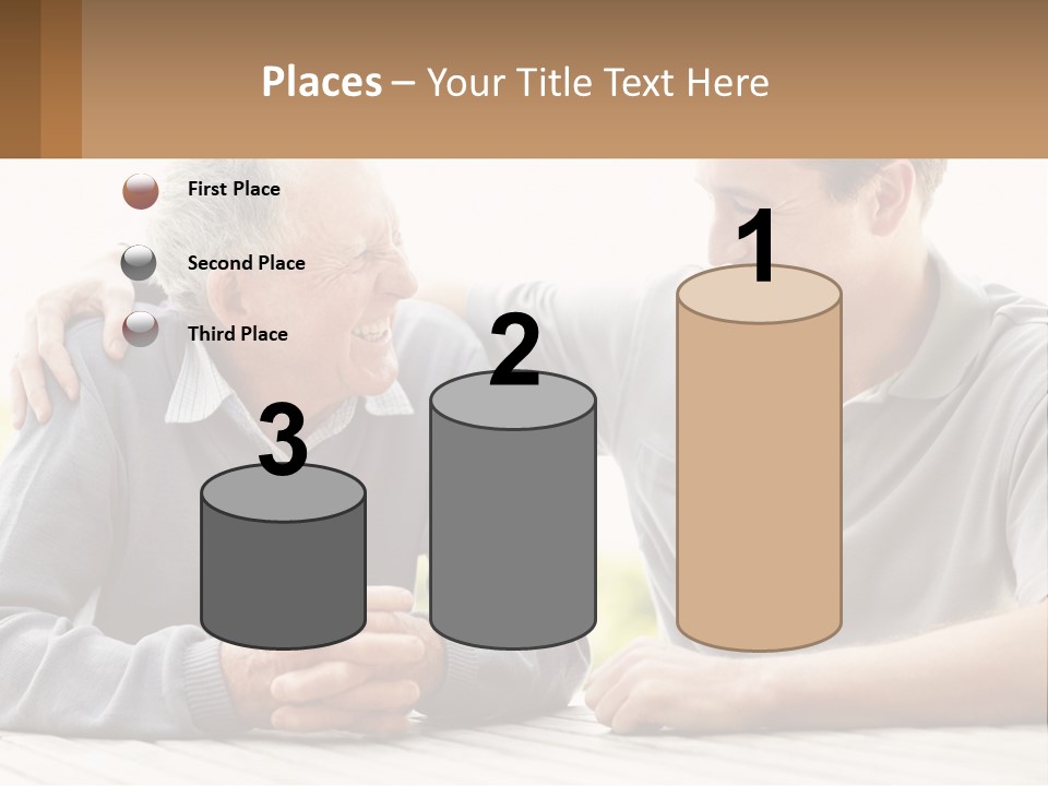 A Man And A Woman Sitting At A Table PowerPoint Template