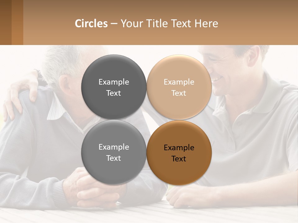 A Man And A Woman Sitting At A Table PowerPoint Template