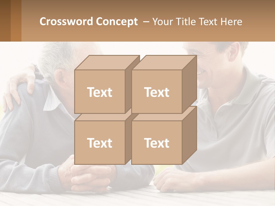 A Man And A Woman Sitting At A Table PowerPoint Template