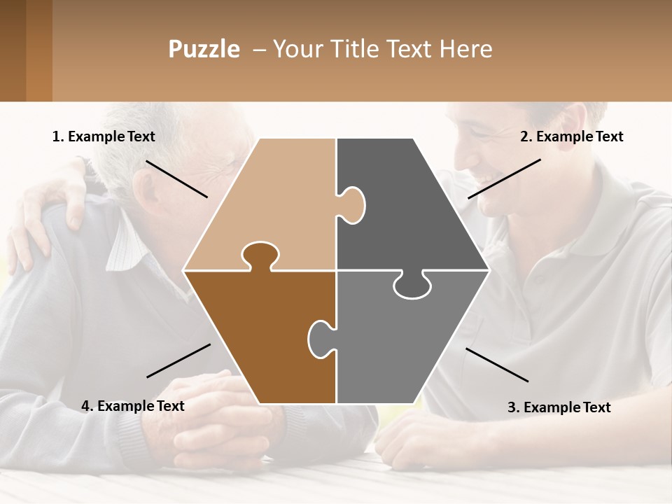 A Man And A Woman Sitting At A Table PowerPoint Template