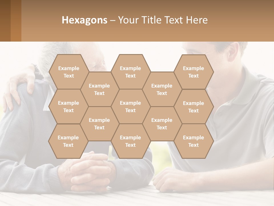 A Man And A Woman Sitting At A Table PowerPoint Template