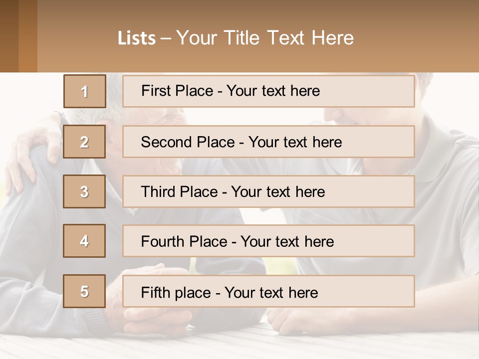 A Man And A Woman Sitting At A Table PowerPoint Template