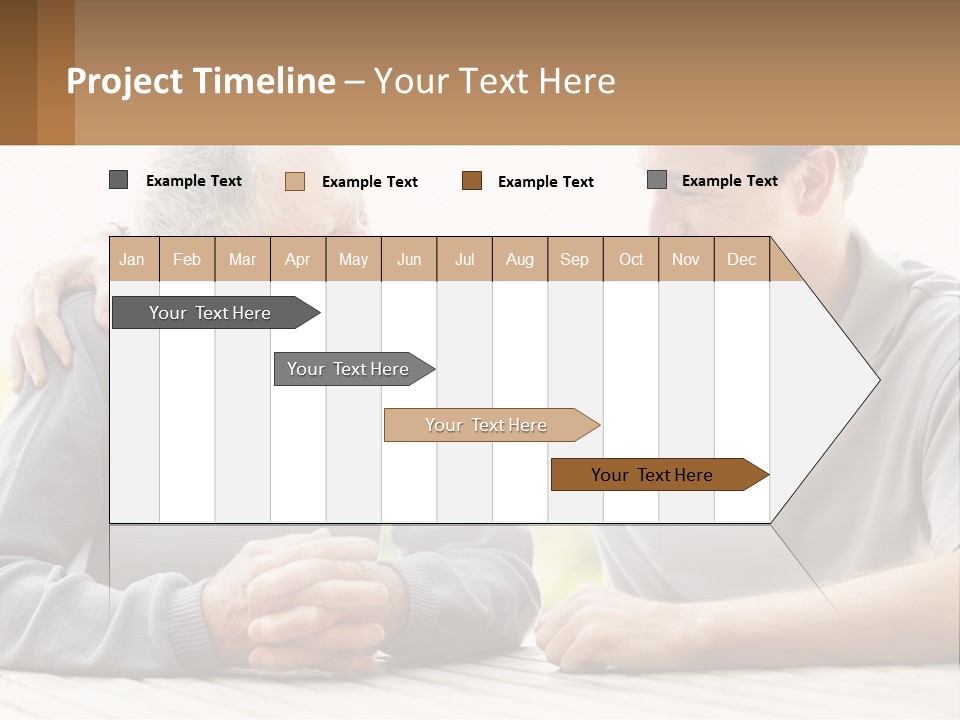 A Man And A Woman Sitting At A Table PowerPoint Template