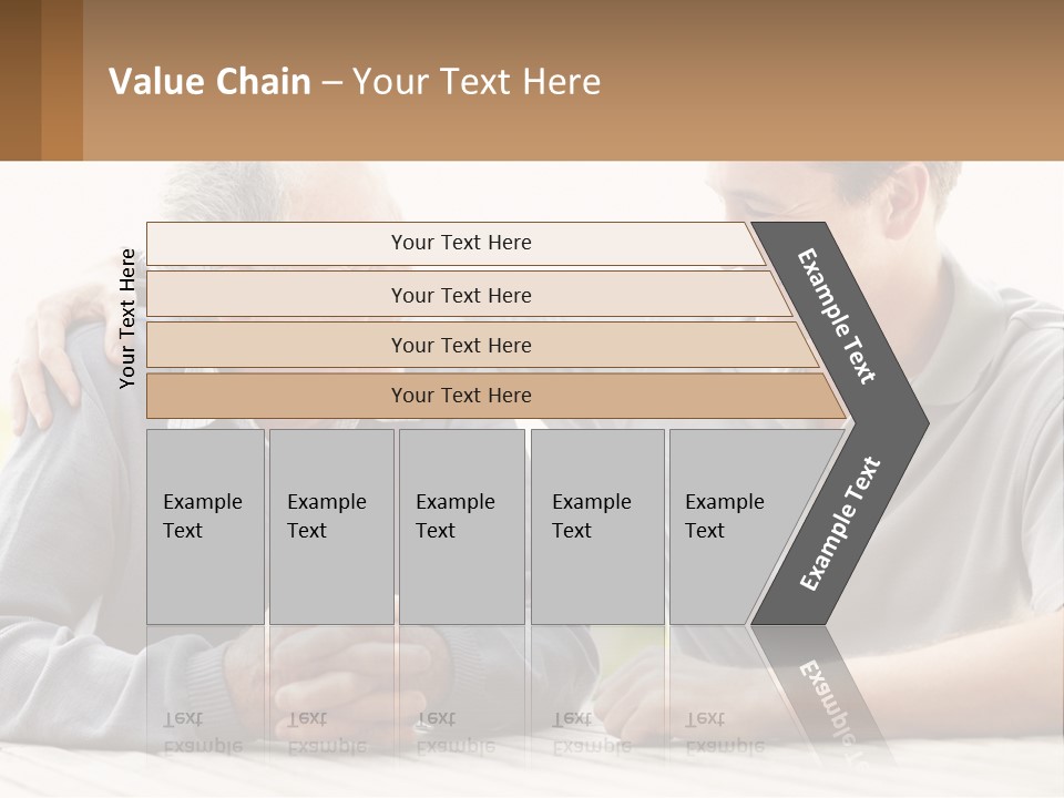 A Man And A Woman Sitting At A Table PowerPoint Template