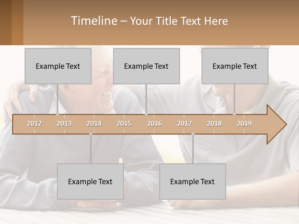 A Man And A Woman Sitting At A Table PowerPoint Template