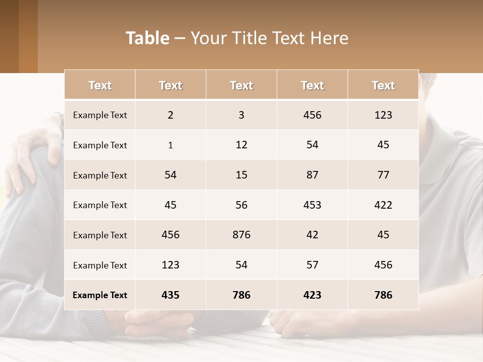 A Man And A Woman Sitting At A Table PowerPoint Template