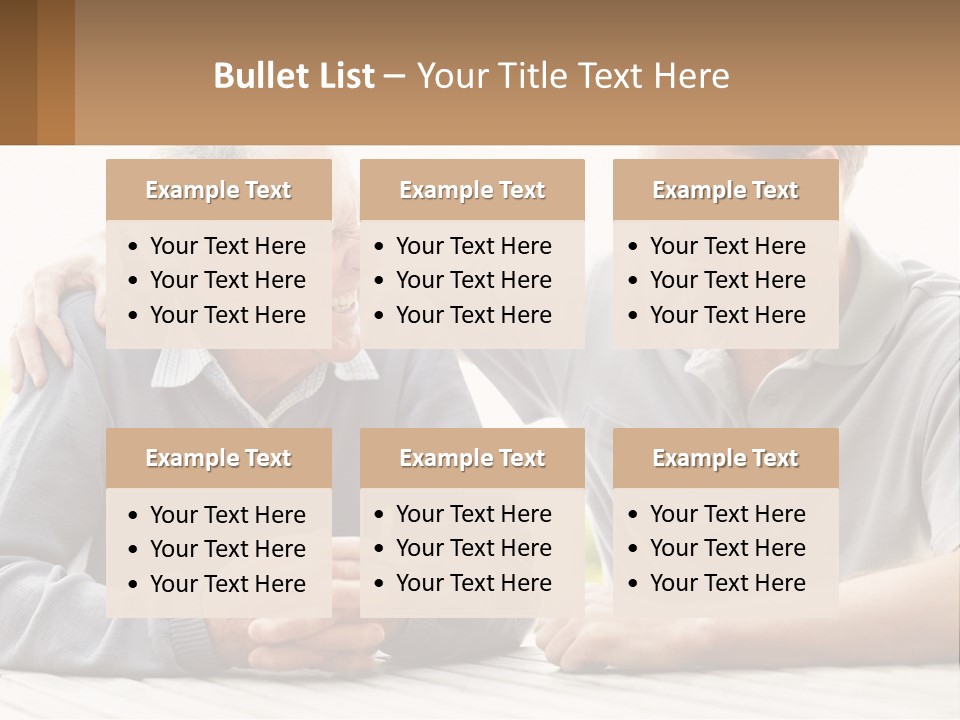 A Man And A Woman Sitting At A Table PowerPoint Template