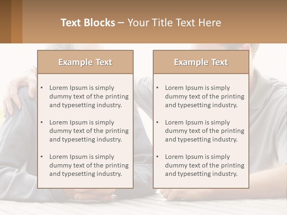A Man And A Woman Sitting At A Table PowerPoint Template