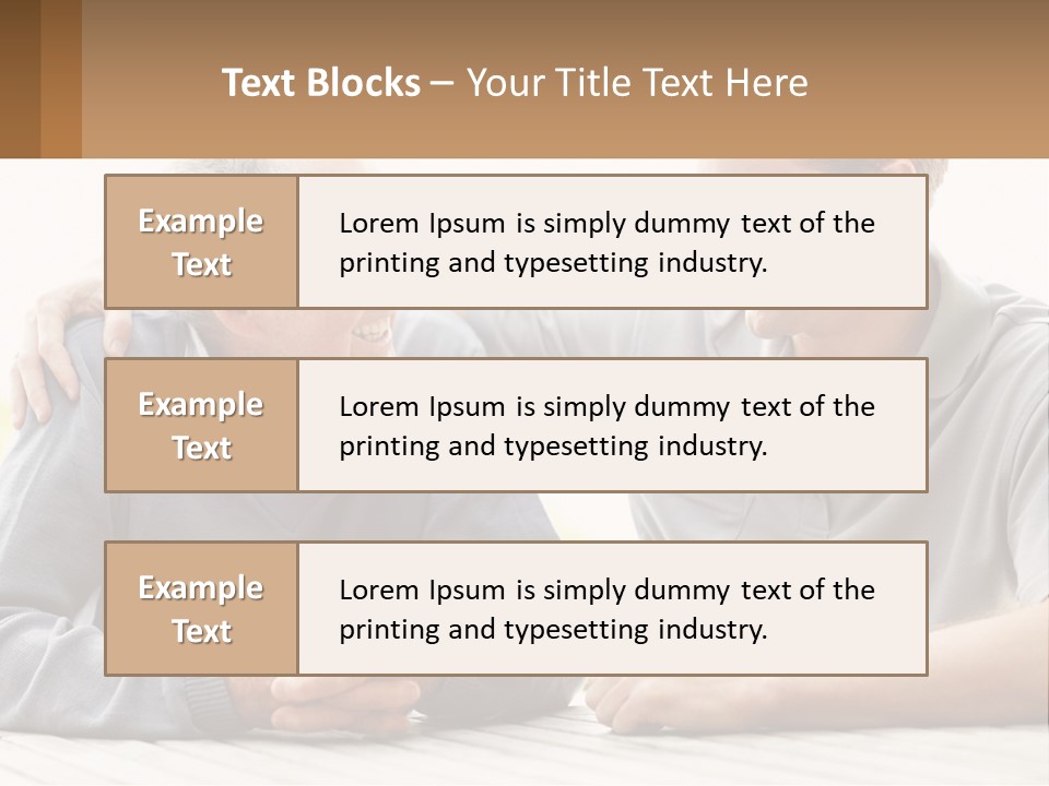 A Man And A Woman Sitting At A Table PowerPoint Template