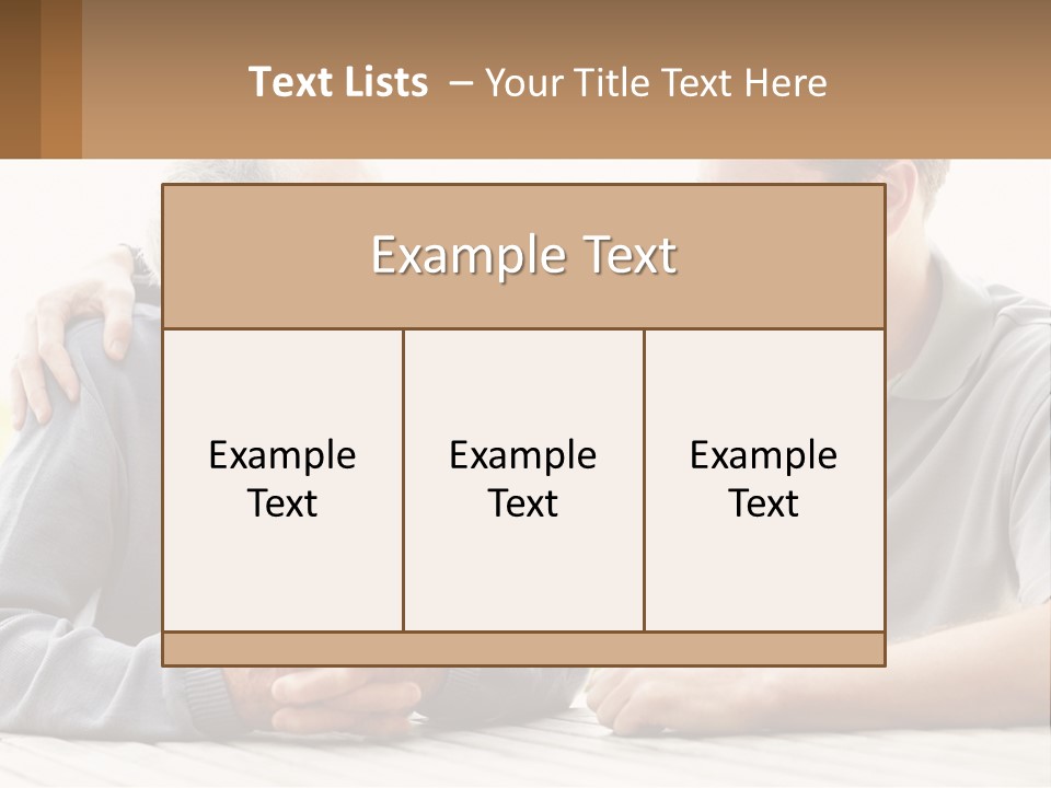 A Man And A Woman Sitting At A Table PowerPoint Template