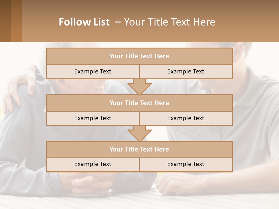 A Man And A Woman Sitting At A Table PowerPoint Template