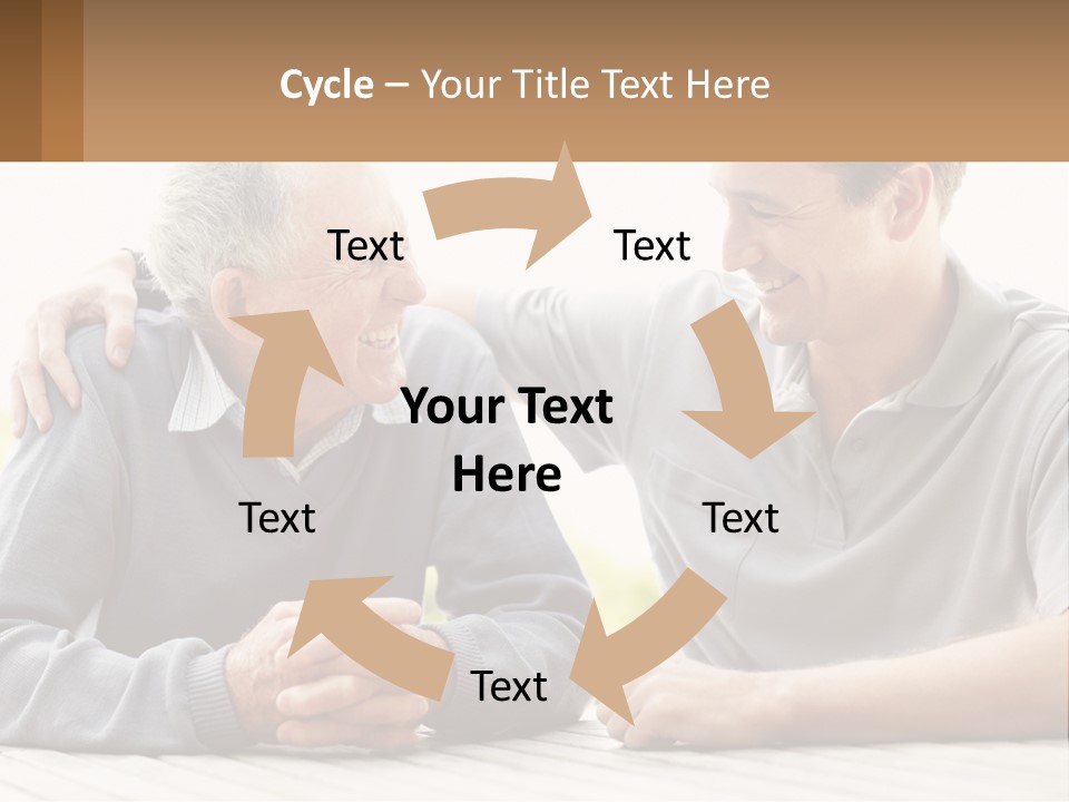 A Man And A Woman Sitting At A Table PowerPoint Template
