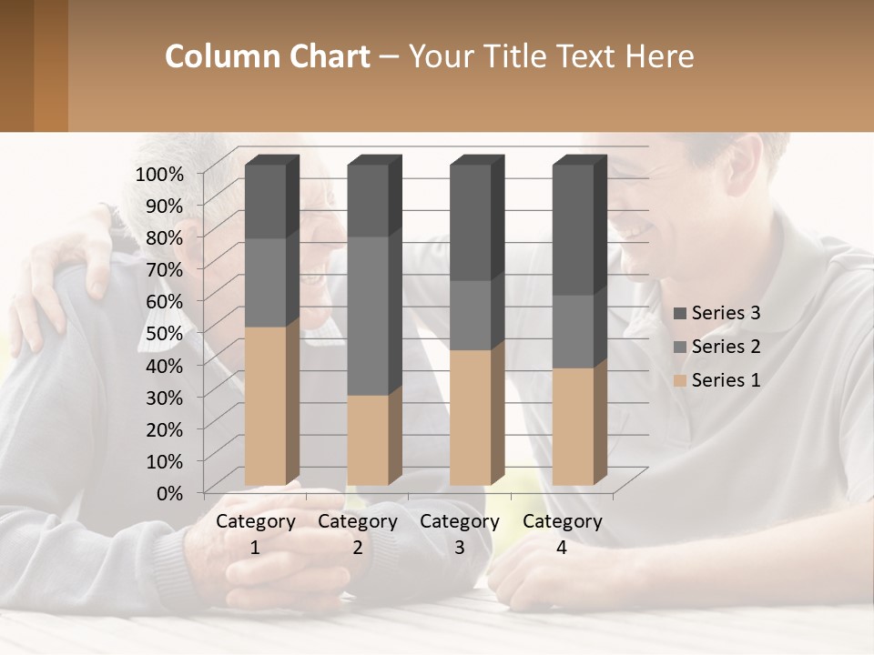 A Man And A Woman Sitting At A Table PowerPoint Template