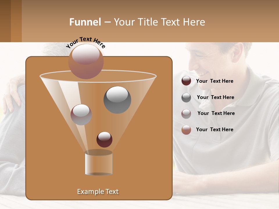 A Man And A Woman Sitting At A Table PowerPoint Template