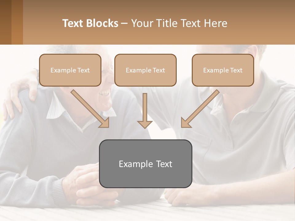 A Man And A Woman Sitting At A Table PowerPoint Template