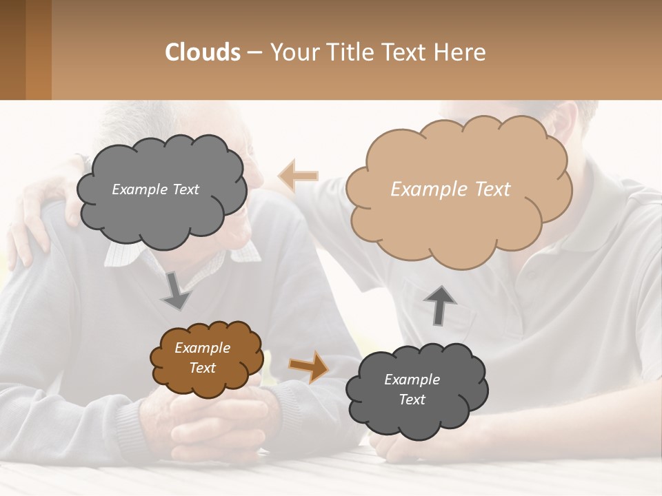 A Man And A Woman Sitting At A Table PowerPoint Template