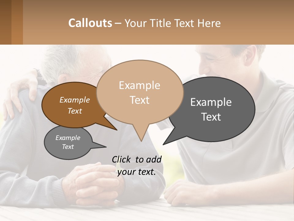 A Man And A Woman Sitting At A Table PowerPoint Template