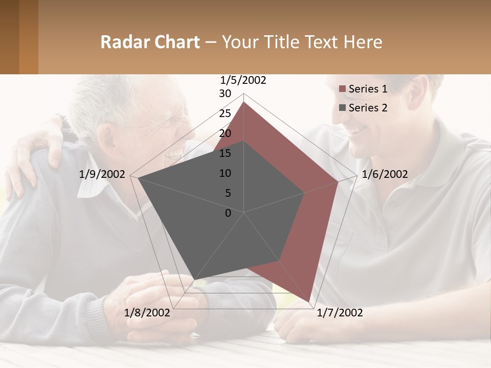 A Man And A Woman Sitting At A Table PowerPoint Template