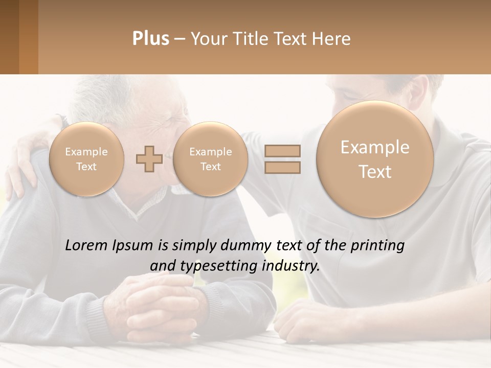 A Man And A Woman Sitting At A Table PowerPoint Template