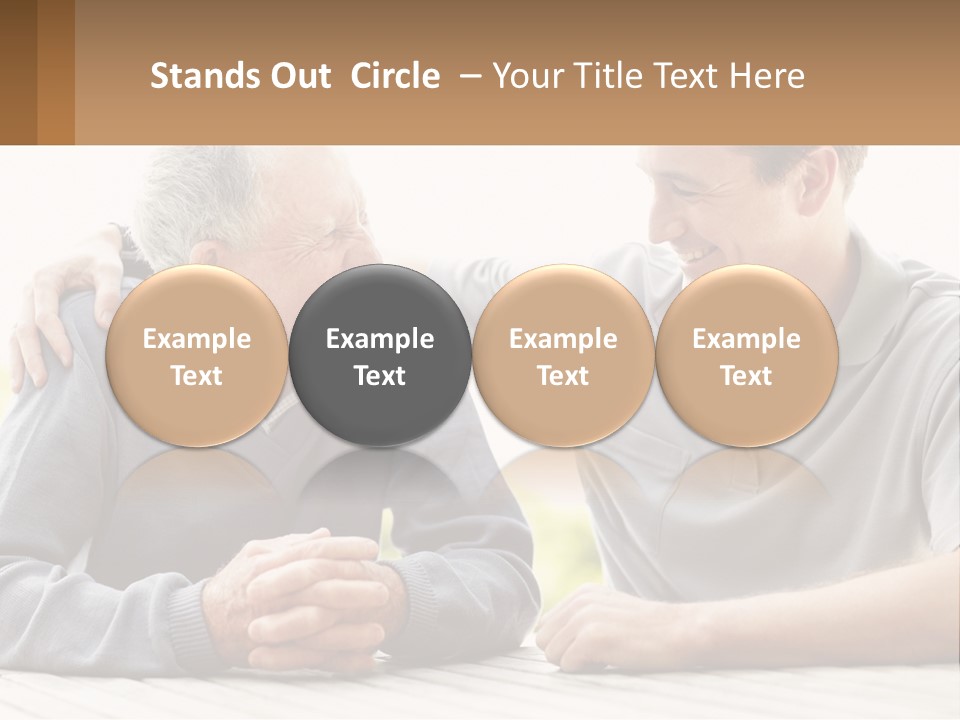 A Man And A Woman Sitting At A Table PowerPoint Template