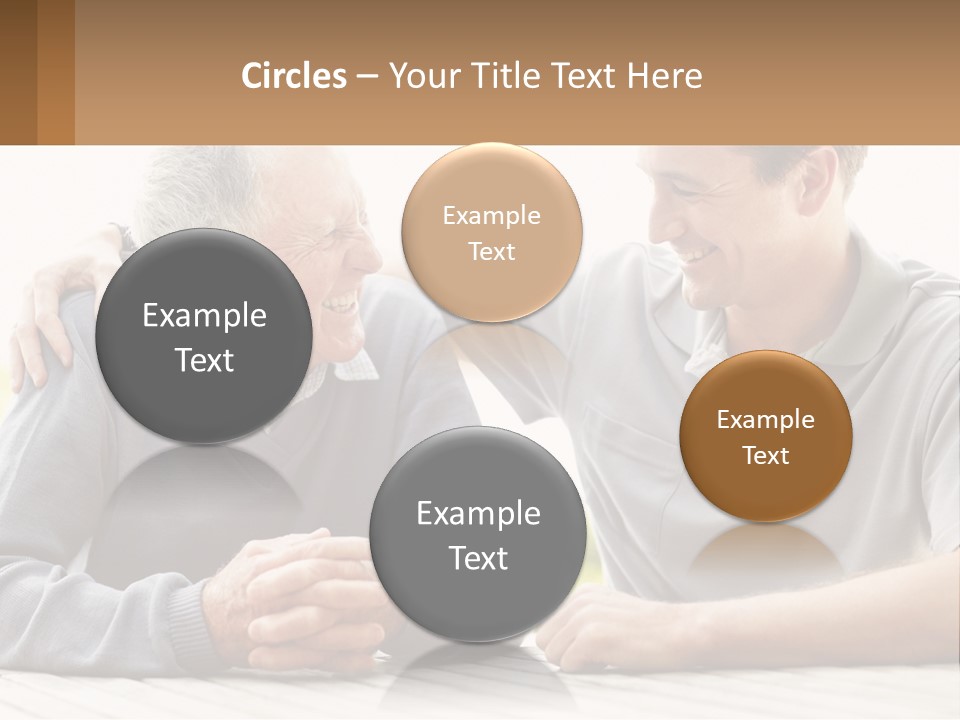 A Man And A Woman Sitting At A Table PowerPoint Template