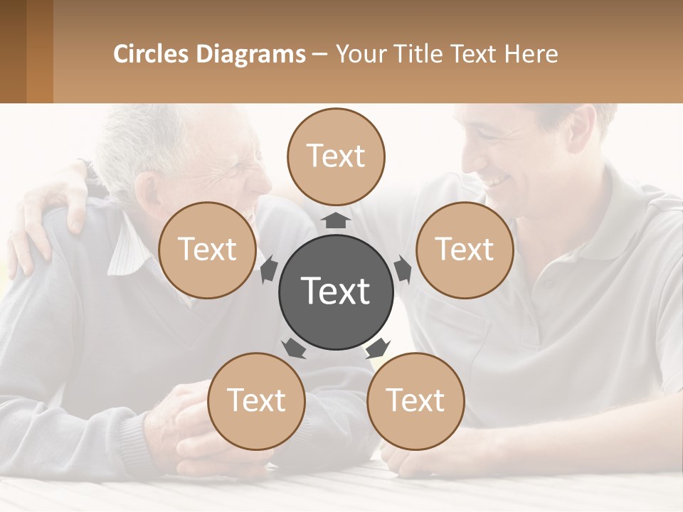 A Man And A Woman Sitting At A Table PowerPoint Template