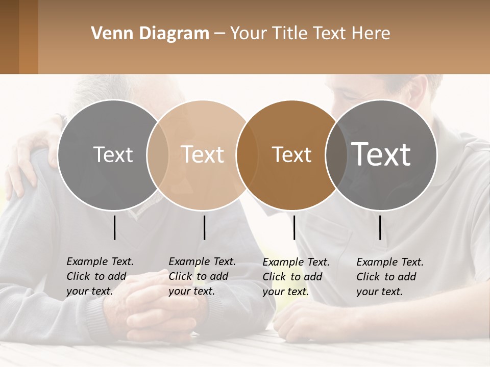 A Man And A Woman Sitting At A Table PowerPoint Template