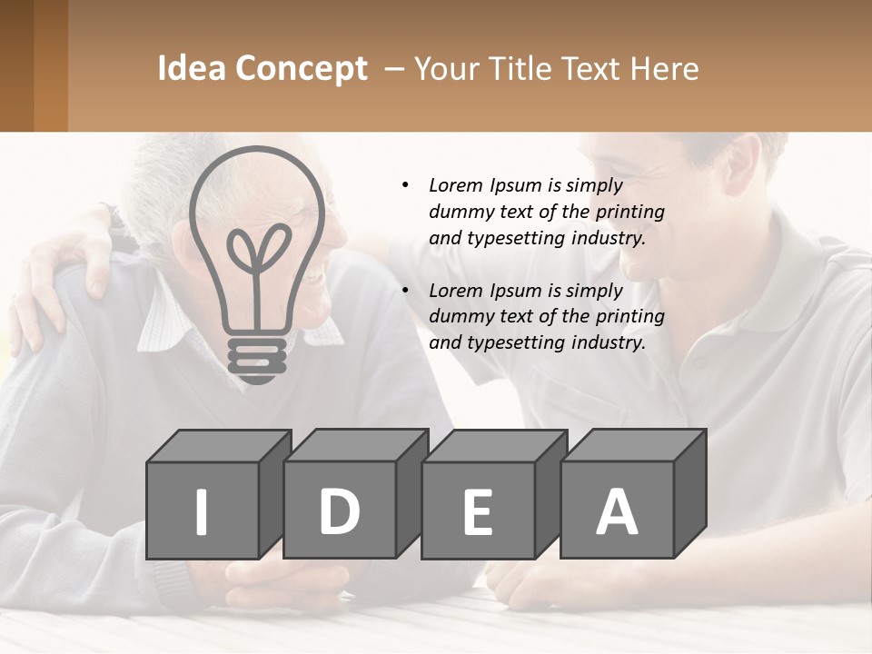 A Man And A Woman Sitting At A Table PowerPoint Template