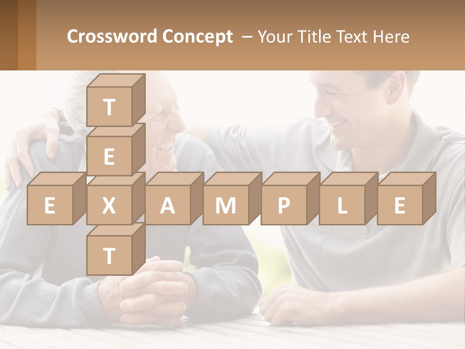 A Man And A Woman Sitting At A Table PowerPoint Template