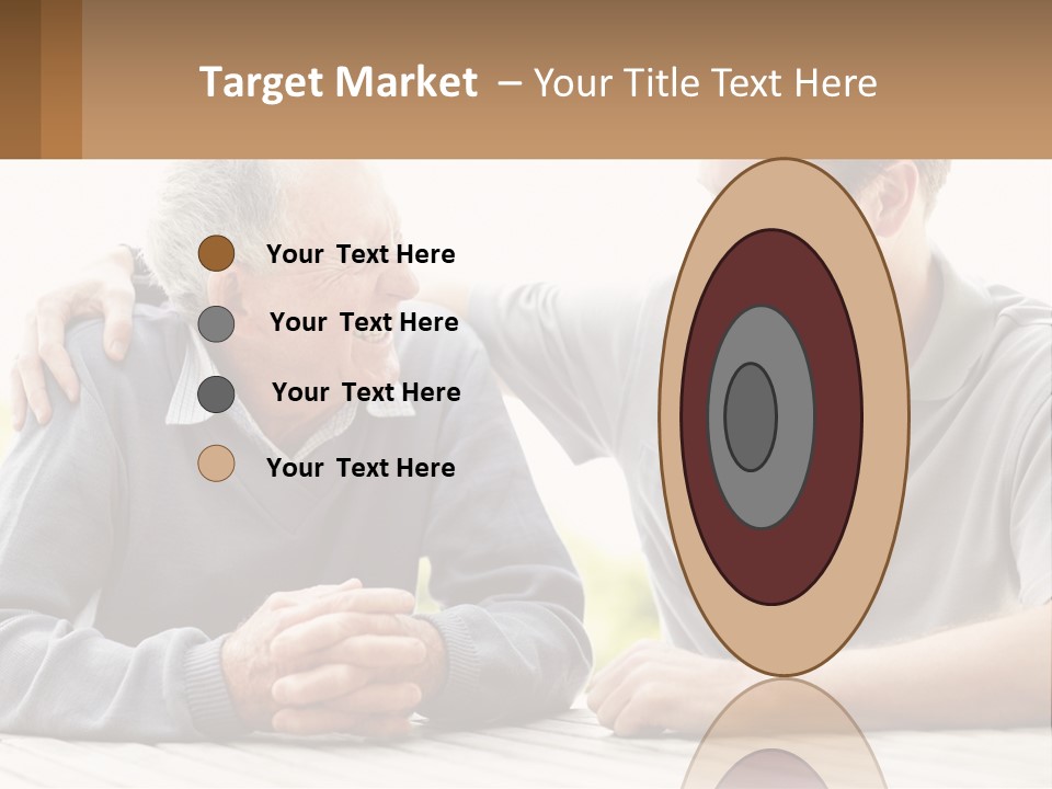 A Man And A Woman Sitting At A Table PowerPoint Template