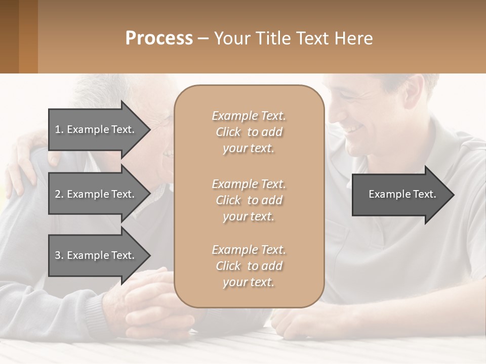 A Man And A Woman Sitting At A Table PowerPoint Template