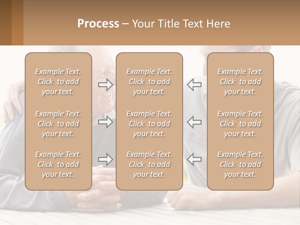 A Man And A Woman Sitting At A Table PowerPoint Template