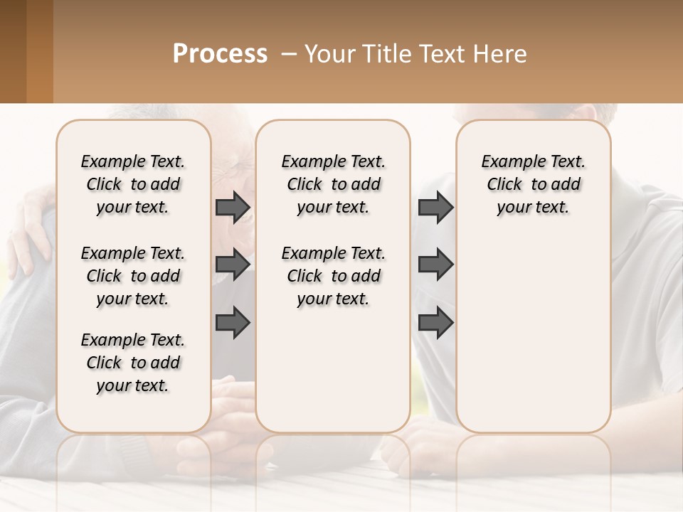 A Man And A Woman Sitting At A Table PowerPoint Template