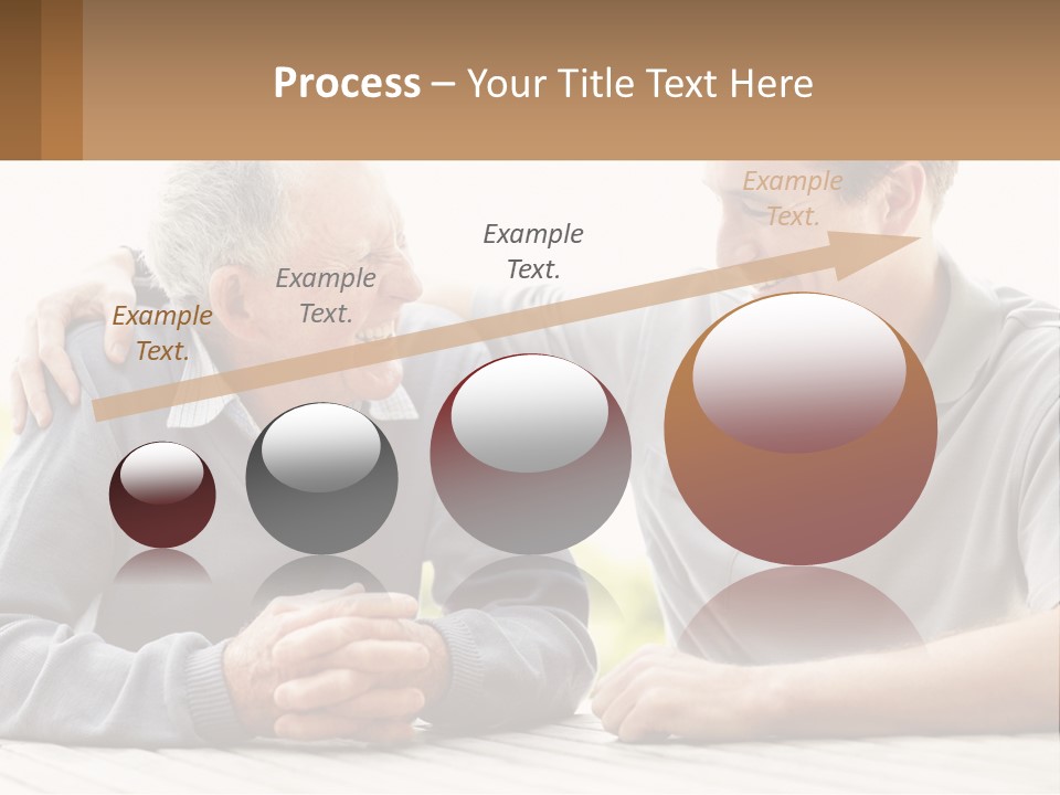 A Man And A Woman Sitting At A Table PowerPoint Template
