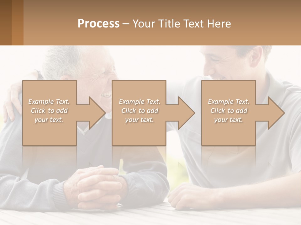 A Man And A Woman Sitting At A Table PowerPoint Template
