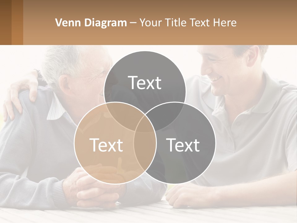 A Man And A Woman Sitting At A Table PowerPoint Template