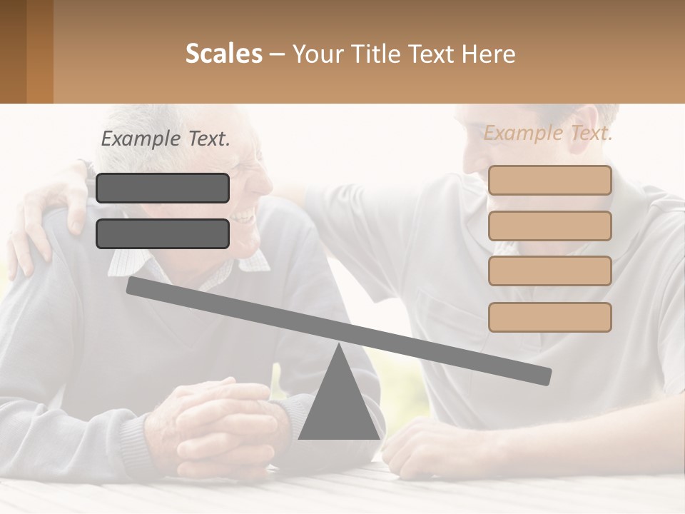 A Man And A Woman Sitting At A Table PowerPoint Template