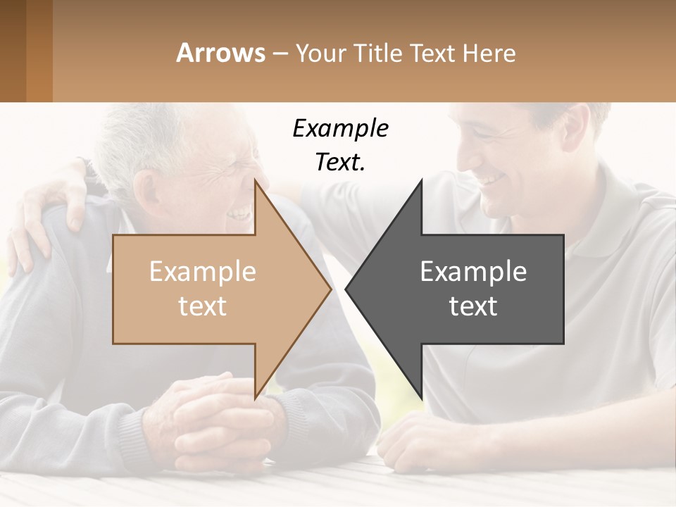A Man And A Woman Sitting At A Table PowerPoint Template