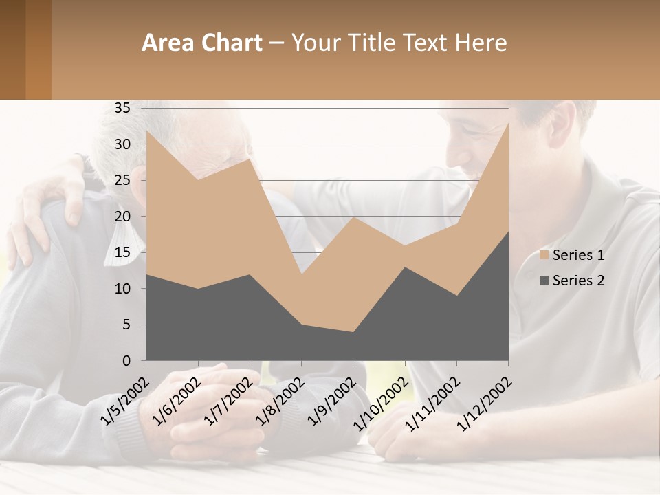 A Man And A Woman Sitting At A Table PowerPoint Template