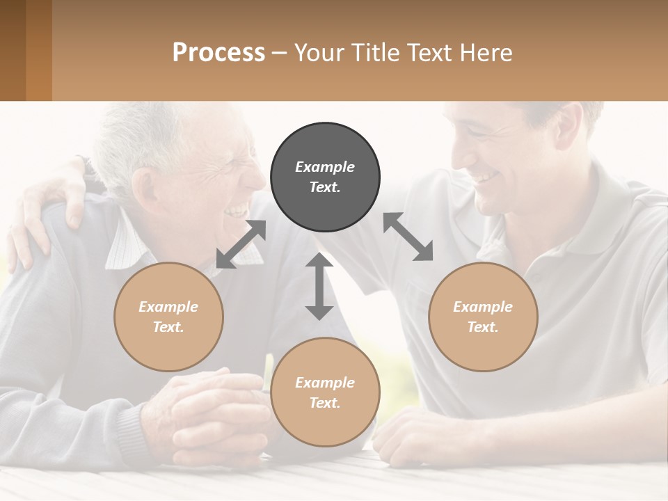 A Man And A Woman Sitting At A Table PowerPoint Template