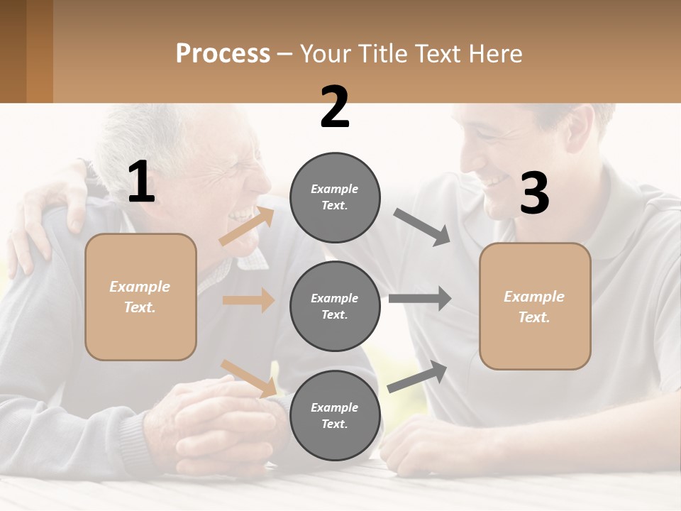 A Man And A Woman Sitting At A Table PowerPoint Template