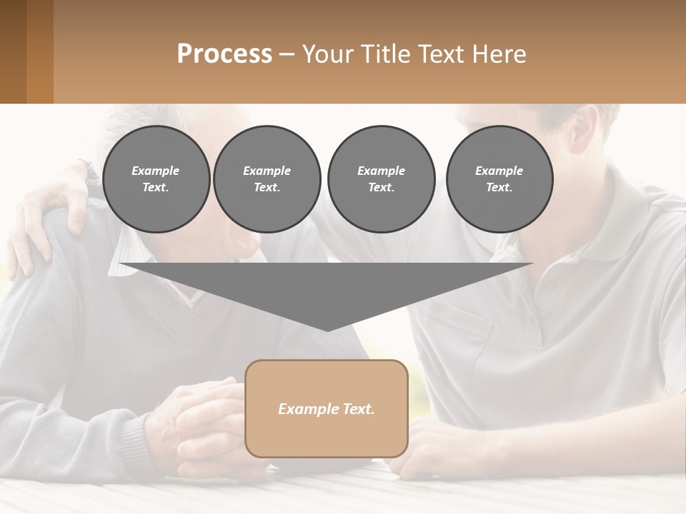 A Man And A Woman Sitting At A Table PowerPoint Template