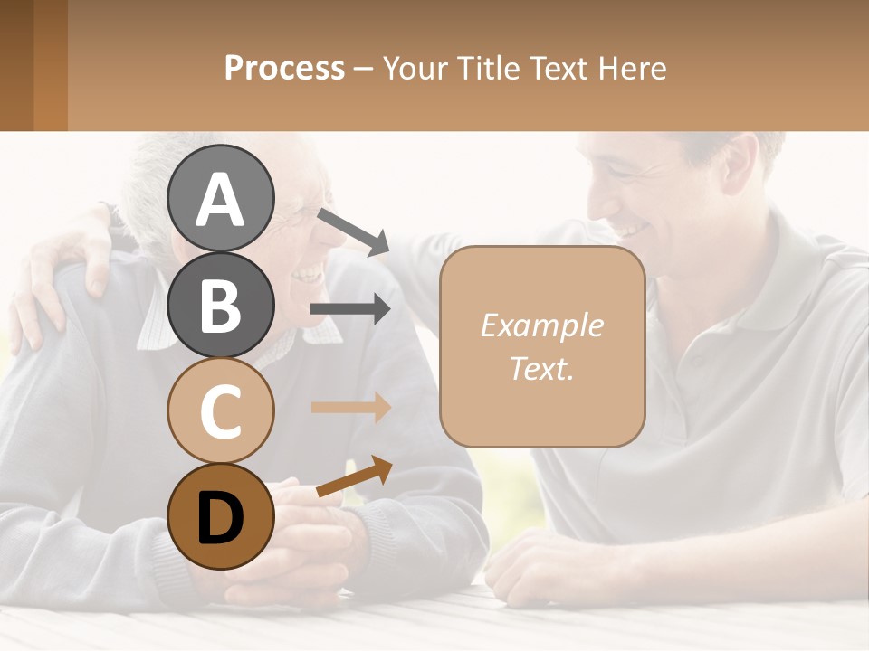 A Man And A Woman Sitting At A Table PowerPoint Template