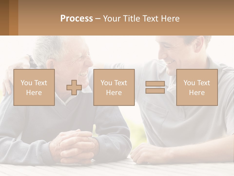 A Man And A Woman Sitting At A Table PowerPoint Template