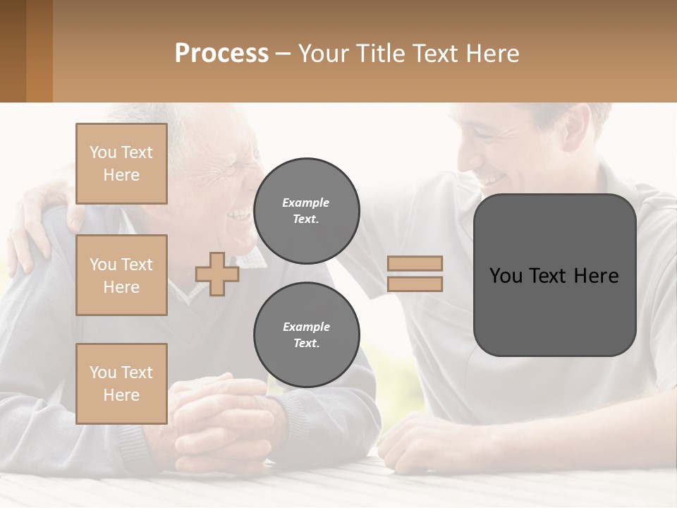 A Man And A Woman Sitting At A Table PowerPoint Template